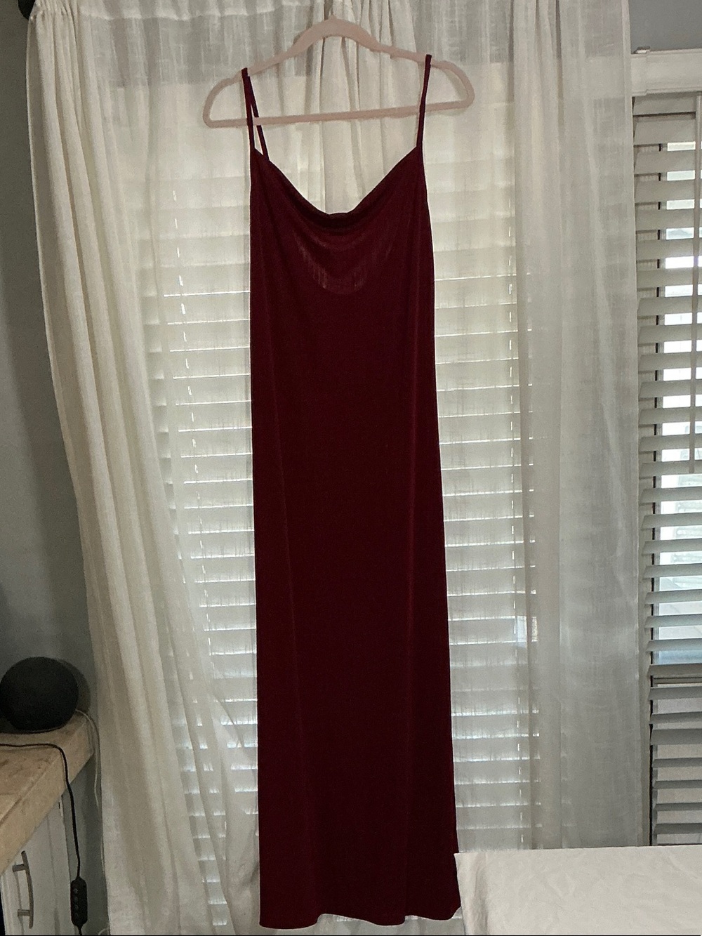 Free people Women's Burgundy Slip Dress with Cowl Neck